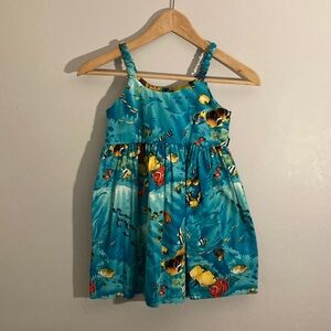 Vibrant Ocean-Themed Kids Dress